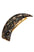 France Luxe large, marbled gray and charcoal barrette for women - Rectangle Volume Barrette, Onyx.