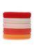Thick workout hair ties, Colorful Sport Ponytail Pack by L. Erickson. Hair bands include: red, nude, coral, orange