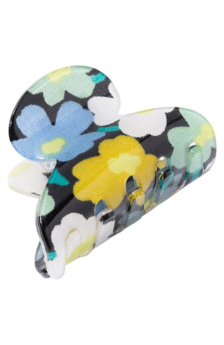 Mini Couture Jaw Clip, Osaka Floral Collection, Blue, by France Luxe