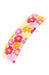 Pink floral Large Rectangle Barrette, Osaka collection, acetate and French style barrette clasp, by France Luxe