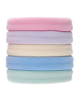 Thick workout hair ties, Colorful Pastel Sport Ponytail Pack by L. Erickson. Hair bands include: pink, lavender, yellow, blue, green