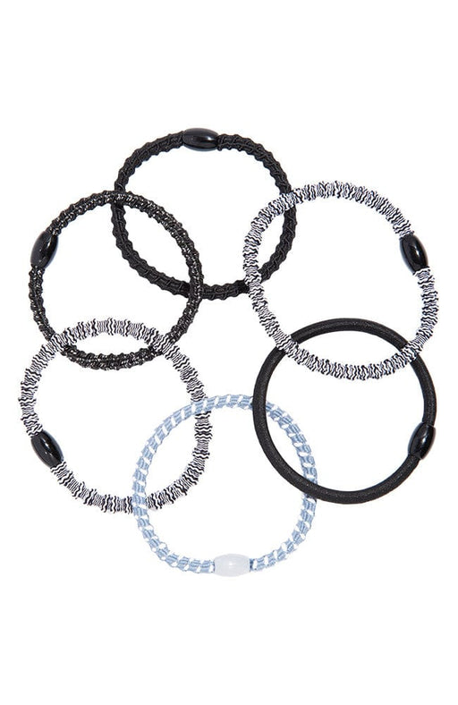 Hair Tie Variety Pack, Black and Grey Hair Bands by L. Erickson