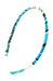 L. Erickson USA 1/4" Ultracomfort Headband - Psychedelic Turquoise, Silk Charmeuse