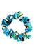 L. Erickson USA Small Pony/Scrunchie - Psychedelic Turquoise, Silk Charmeuse