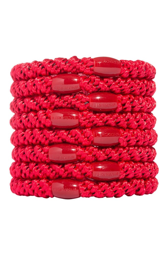 Thick, Red Hair Bands by L. Erickson, 8 Grab and Go Ponytail Holders, strong hold for thick hair.