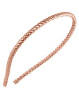 Braided Skinny Headband by L. Erickson, Rose Gold 