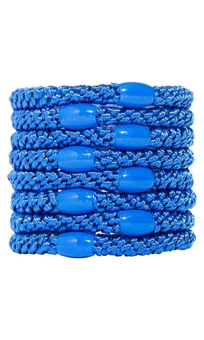 Thick, royal blue hair ties by L. Erickson, 8 pack