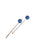 Sapphire Crystal and Silver Bobby Pins made with Crystals