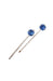 Sapphire Crystal and Silver Bobby Pins made with Crystals