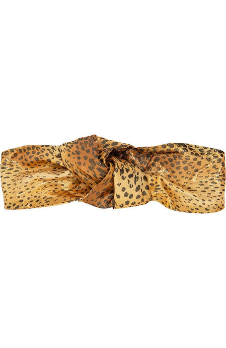 Silk Top Knot Headband, Cheetah Print, by L. Erickson USA