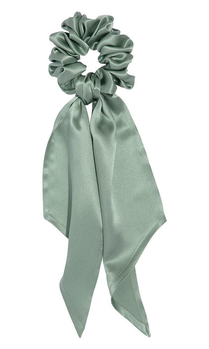 Mint Green Silk Hair Ribbon Pony Scarf Tie 