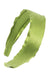 Green silk headband, 1 1/2" Scarf Wide Headband, Silk Charmeuse Avocado by L. Erickson USA