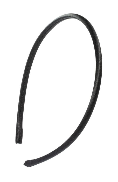 skinny silk black headband, L. Erickson USA 1/4" Ultracomfort Headband - Silk Charmeuse Black, Silk Charmeuse