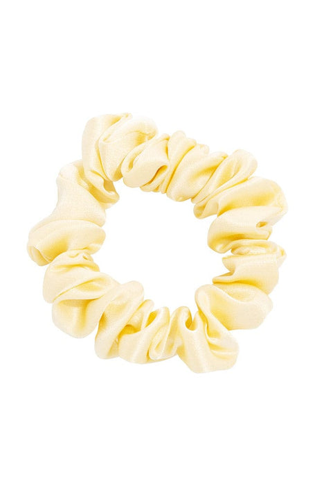 L. Erickson USA Small Silk Scrunchie, Butter Yellow
