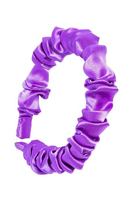 L. Erickson USA 1/2" Medici Headband - Electric Grape Purple, Silk Charmeuse