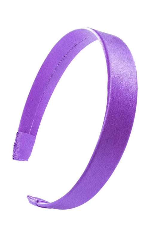 L. Erickson USA 1" Ultracomfort Headband - Electric Grape Purple, Silk Charmeuse
