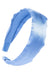 Blue silk headband, 1 1/2" Scarf Wide Headband, Silk Charmeuse French Blue by L. Erickson USA