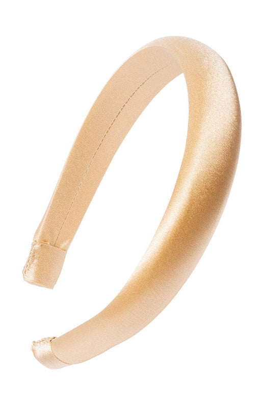 Gold Silk Headband, padded, 1" wide