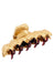 Silk Covered Claw Clip, Gold Large Zig Zag Jaw by L. Erickson USA