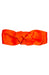 Mandarin Orange Silk Knot Headband, Headwrap style wrap around head by L. Erickson