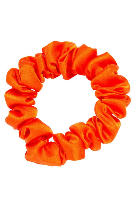 L. Erickson USA Small Silk Scrunchie, Mandarin Orange