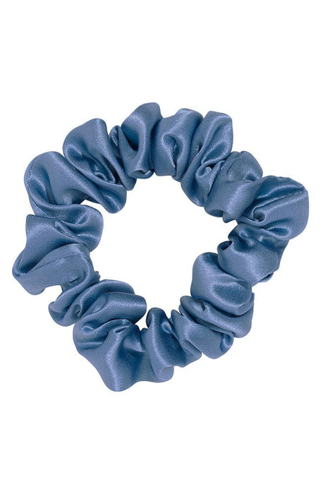 L. Erickson USA Small Silk Scrunchie, Newport Blue