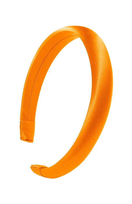 L. Erickson USA 1" Padded Wide Headband - Orange, Silk Charmeuse