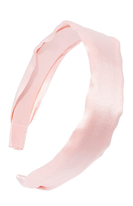 Rose Quartz Pink Silk Headband, 1 1/2" Wide, L. Erickson USA