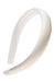 White silk headband, padded, 1" wide