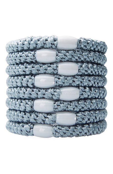 Thick, slate hair ties by L. Erickson, 8 pack