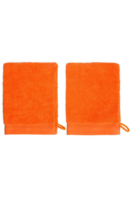 Orange Bath Mitts, 2 pack, 100% Cotton, by France Luxe Body