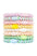 L. Erickson Grab & Go Ponytail holders.  Pastel hair ties including light purple, pink, yellow, mint green, light blue, and white.