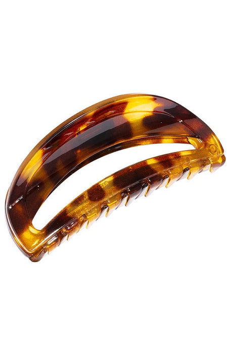 Tokyo Amber Hair Clip ,Narrow Cutout Curve Jaw made in France