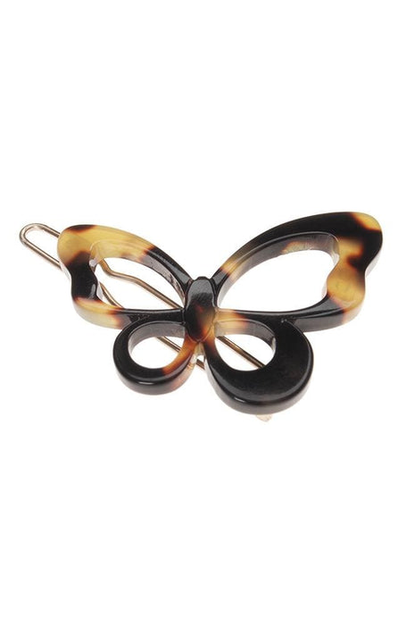 Small butterfly French hair clip, Tokyo Butterfly Cutout Tige Boule Barrette by France Luxe