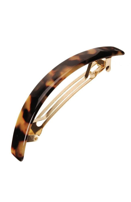 France Luxe Narrow Rectangle Volume Barrette, Classic Tokyo, cellulose acetate and French barrette clasp, hair clip for thick hair