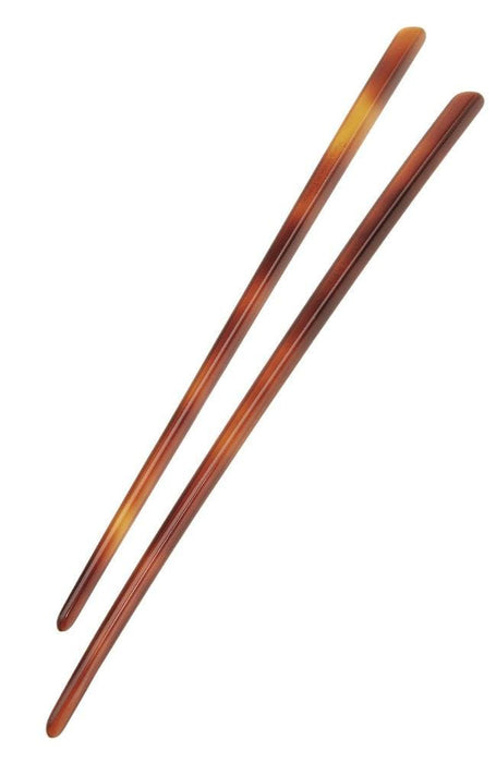 Tortoise Hair Pin Sticks by France Luxe, pair
