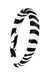 L. Erickson USA 1" Padded Headband - Wild Zebra Print, Silk Charmeuse